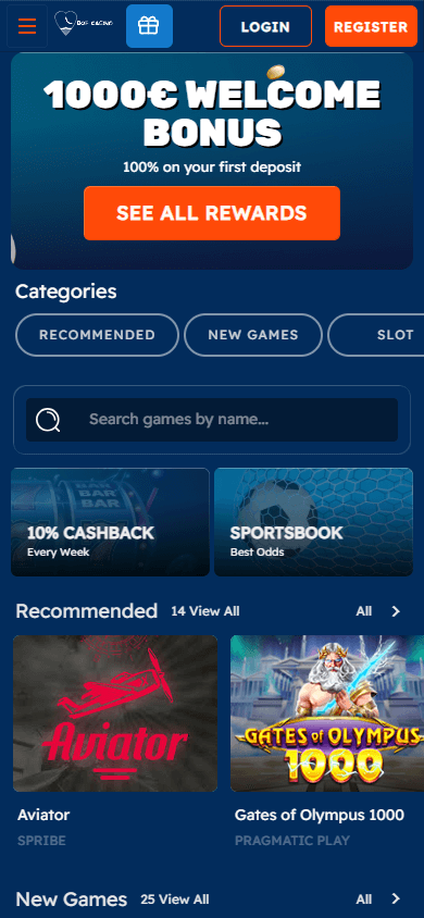 Bof Casino Mobile screenshot